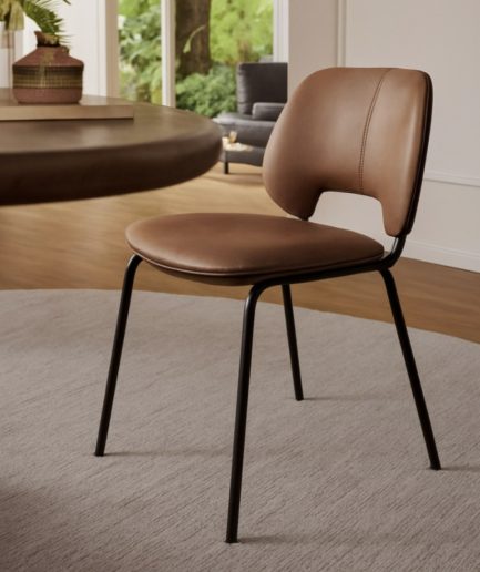 Silla de cuero Mónaco